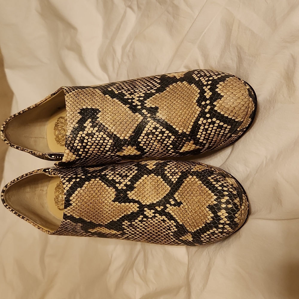 VINCE CAMUTO Booties. Size 8.5.  Snake print.  Worn twice.